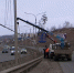 На трассе "Вилюй" в Братске повис фонарный столб - Bratsk.Org